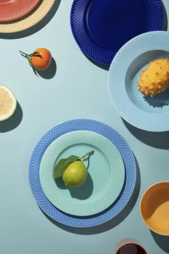 Tallerkener<Lyngby Porcelæn Rhombe Color Frokosttallerken Ø23 cm mørk blå