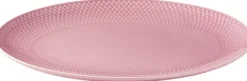 Skåle & Fade<Lyngby Porcelæn Rhombe Color Ovalt serveringsfad 28.5x21. 5 rosa