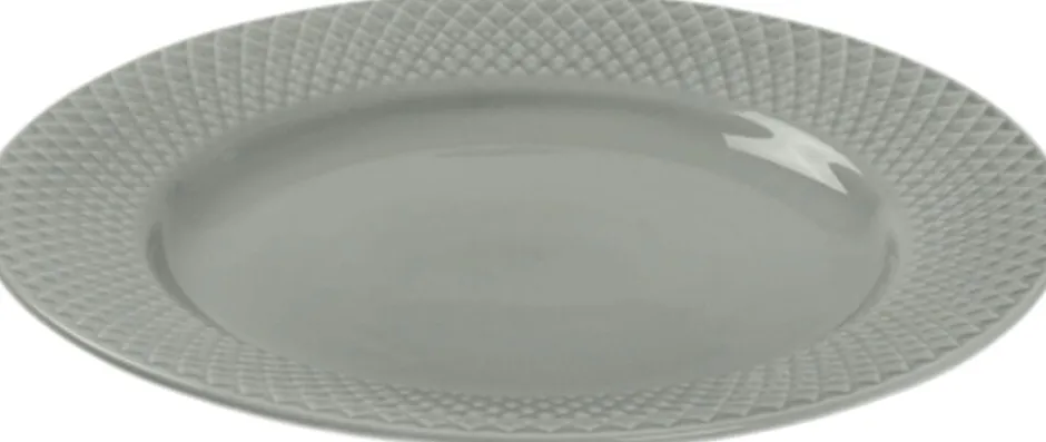 Tallerkener<Lyngby Porcelæn Rhombe Earth Frokosttallerken Ø21 cm moss