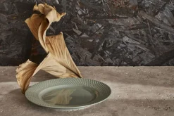 Tallerkener<Lyngby Porcelæn Rhombe Earth Frokosttallerken Ø21 cm moss
