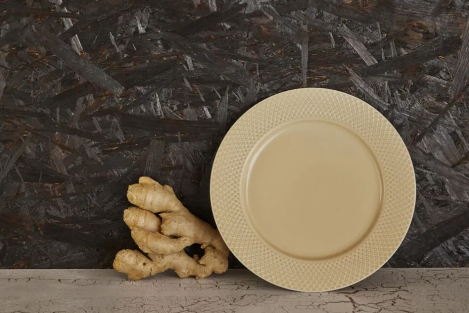 Tallerkener<Lyngby Porcelæn Rhombe Earth Middagstallerken Ø27 cm marble
