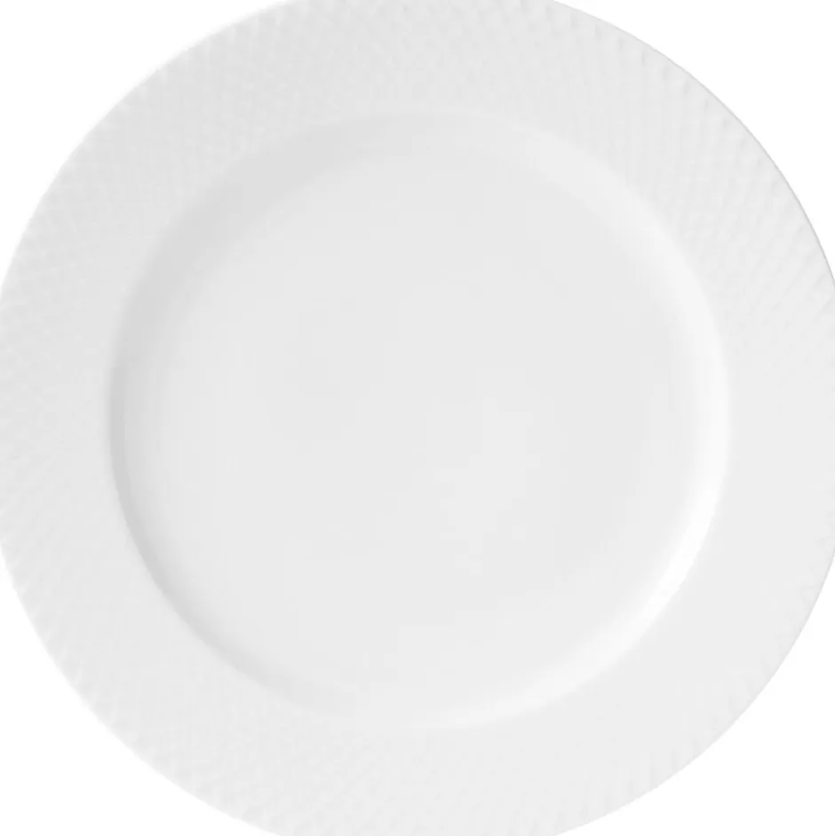 Tallerkener<Lyngby Porcelæn Rhombe flad tallerken Hvid