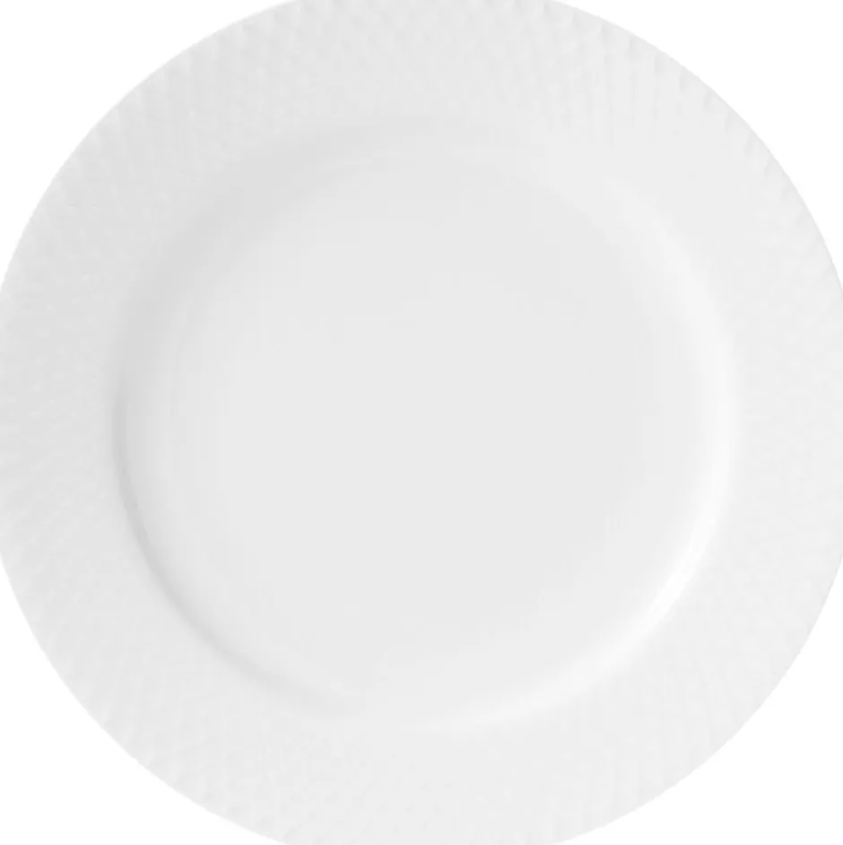 Tallerkener<Lyngby Porcelæn Rhombe flad tallerken Hvid