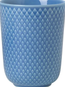 Kopper & Krus<Lyngby Porcelæn Rhombe Krus 33 cl blå porcelæn