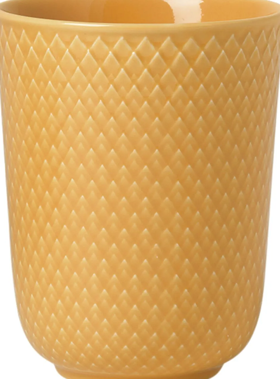 Kopper & Krus<Lyngby Porcelæn Rhombe Krus 33 cl gul porcelæn