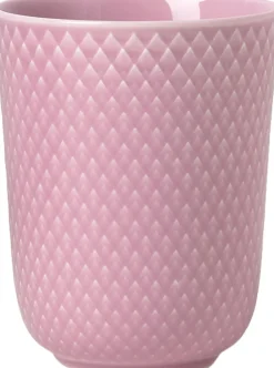 Kopper & Krus<Lyngby Porcelæn Rhombe Krus 33 cl rosa porcelæn