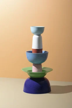 Kopper & Krus<Lyngby Porcelæn Rhombe Krus 33 cl terracotta porcelæn