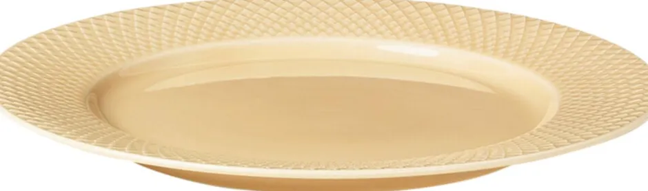 Tallerkener<Lyngby Porcelæn Rhombe Middagstallerken Ø27 cm sand porcelæn