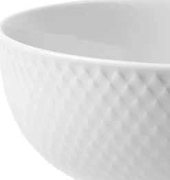 Skåle & Fade<Lyngby Porcelæn Rhombe Skål Ø15. 5 cm hvid