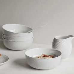 Skåle & Fade<Lyngby Porcelæn Rhombe Skål Ø15. 5 cm hvid