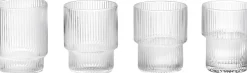 Glas<Ferm Living Ripple Glasses - Set of 4 - Clear