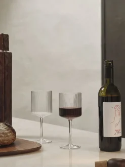 Glas<Ferm Living Ripple Red Wine Glasses - Set of 2