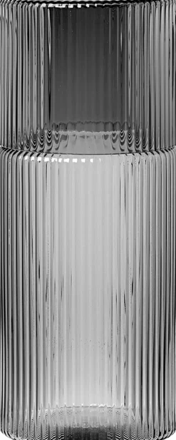 Karafler & Kander<Ferm Living Ripple Small Carafe Set - Smoked Grey