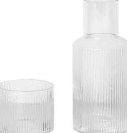 Karafler & Kander<Ferm Living Ripple Small Carafe Set - Clear