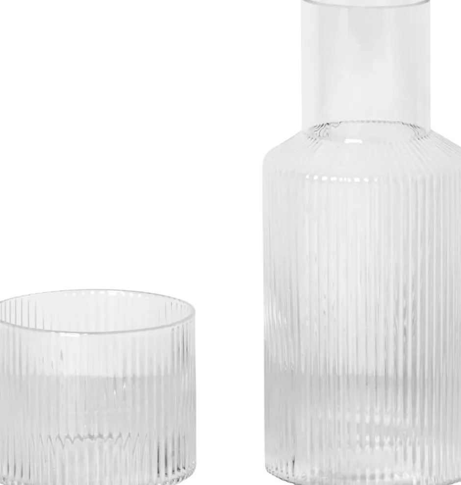 Karafler & Kander<Ferm Living Ripple Small Carafe Set - Clear