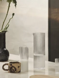Karafler & Kander<Ferm Living Ripple Water Jug - Clear