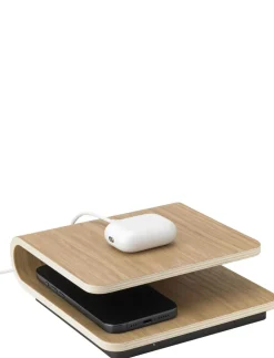 Elektronik<Stelton Ro trådløs oplader oak