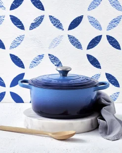 Gryder & Pander<Le Creuset Rund støbejernsgryde 4,2L Azure Blue