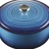 Gryder & Pander<Le Creuset Rund støbejernsgryde 6,7L Azure Blue
