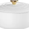 Gryder & Pander<Le Creuset Rund støbejernsgryde 6,7L White