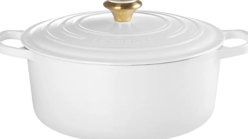 Gryder & Pander<Le Creuset Rund støbejernsgryde 6,7L White