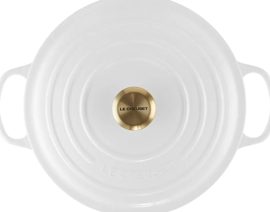 Gryder & Pander<Le Creuset Rund støbejernsgryde 6,7L White