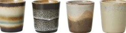 Tilbehør Til Bordet<HK Living 70s ceramics egg cups granite set of 4