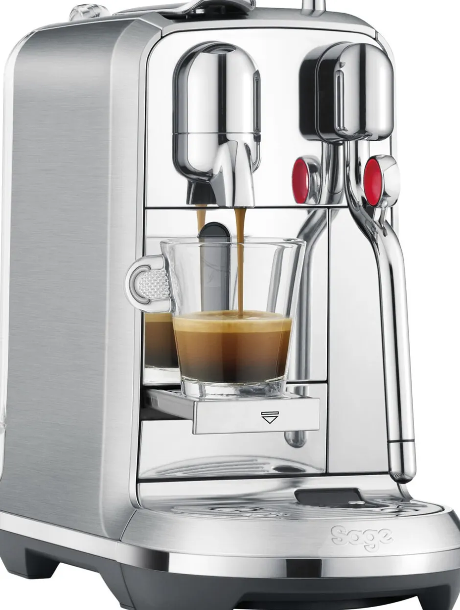 Kaffe & Te<Nespresso SAGE SNE 800 BSS KAPSELMASKINE The Creatista Plus - Brushed
