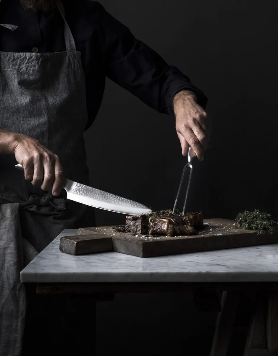 Køkkenknive & Sakse<Global SAI SAI-02 forskærerkniv stål 21 cm.