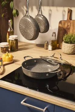 Gryder & Pander<Ballarini Salina Ceramic Serveringspande Med låg, 28 cm, Aluminium, Ti