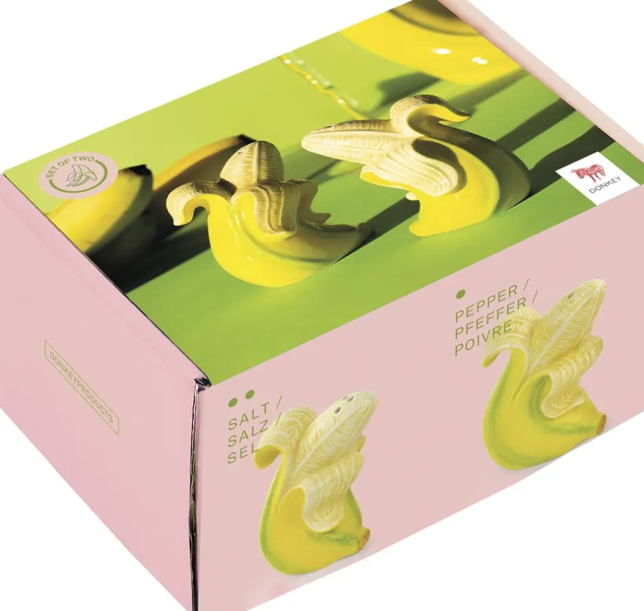 Køkkenartikler<Donkey Salt- og peber sæt - Banana Romance