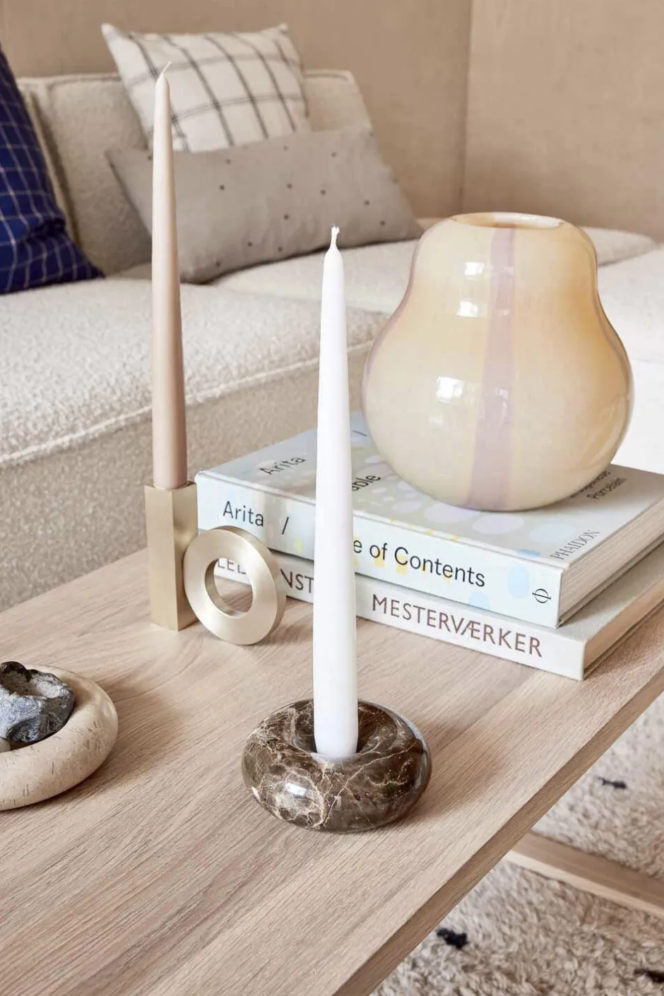 Lys & Lysestager<OYOY Living Design Savi Marmor Lysestage - Stor