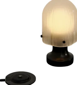 Trådløse Lamper<Gubi Seine Portable Lamp Base: Antique Brass, Shade: White
