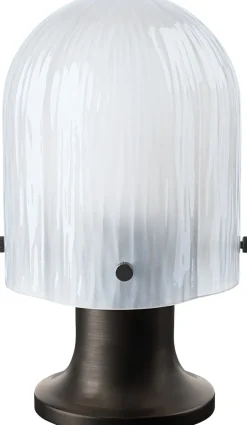 Trådløse Lamper<Gubi Seine Portable Lamp Base: Antique Brass, Shade: White