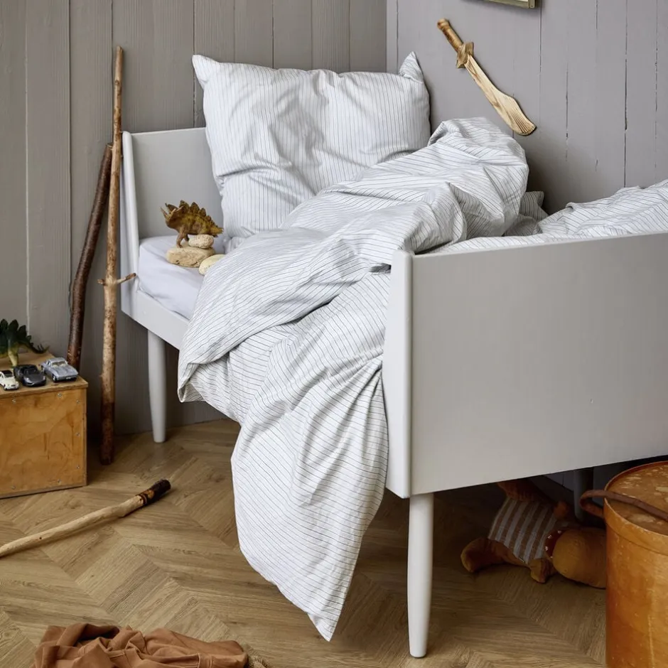 Sengetøj & Lagner<by KlipKlap Sengetøj voksen Alfred stripe moon grey