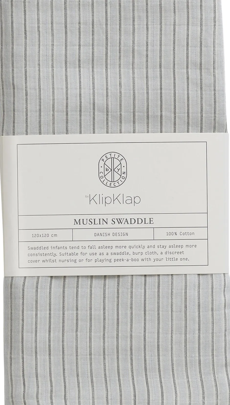 Sengetøj & Lagner<by KlipKlap Sengetøj voksen Alfred stripe moon grey