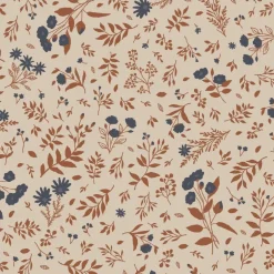 Tilbehør Til Bordet<Ib Laursen Serviet blomstermotiv i blå og teglfarver