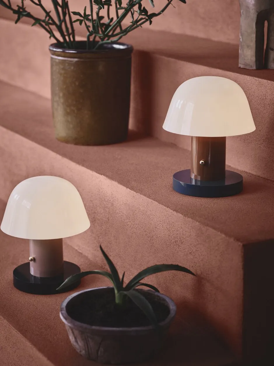 Trådløse Lamper<&Tradition Setago JH27 Table Lamp Rust/thunder