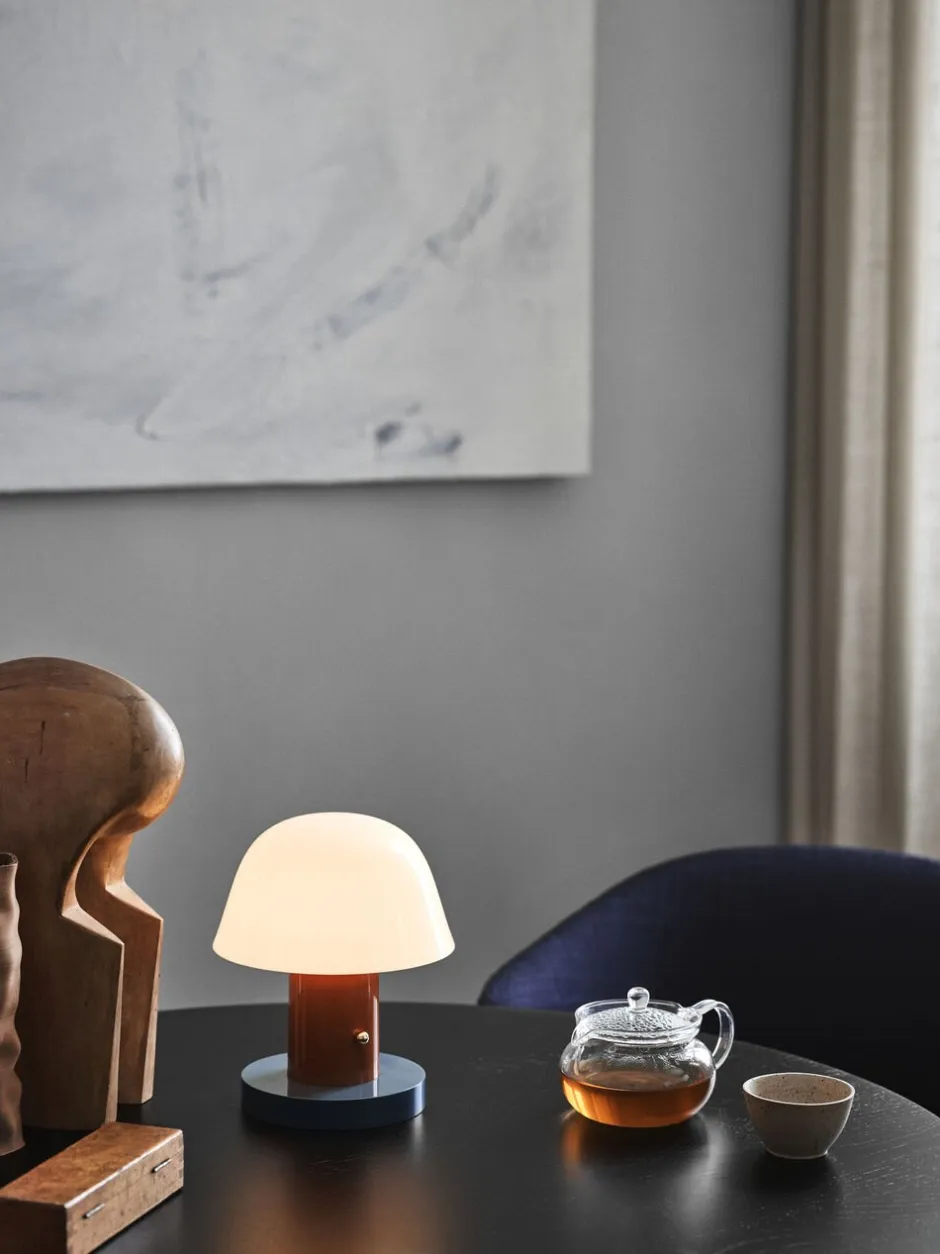 Trådløse Lamper<&Tradition Setago JH27 Table Lamp Rust/thunder