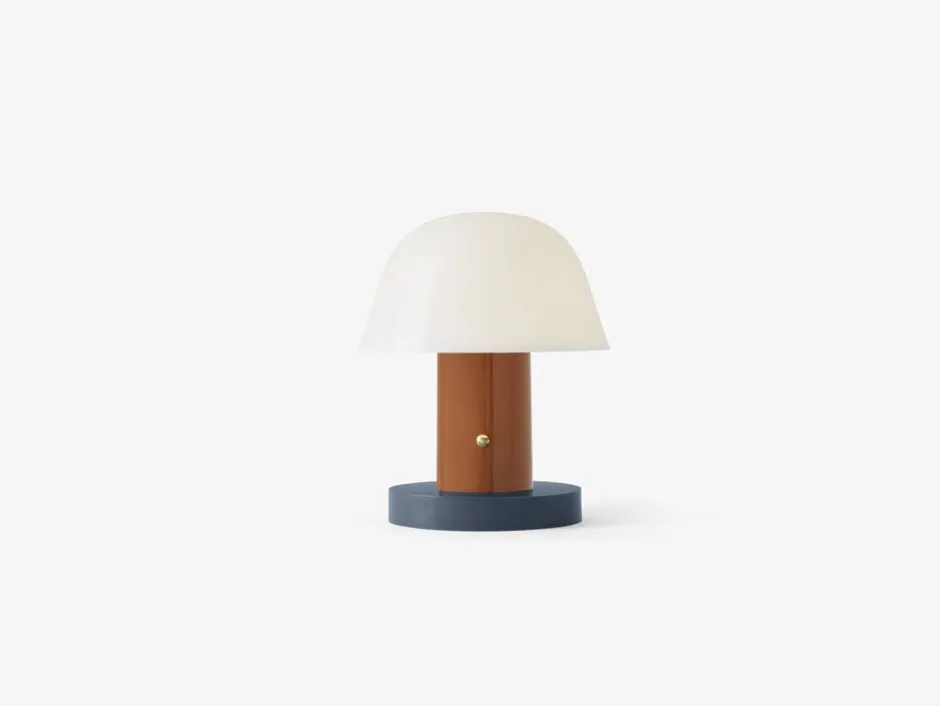 Trådløse Lamper<&Tradition Setago JH27 Table Lamp Rust/thunder