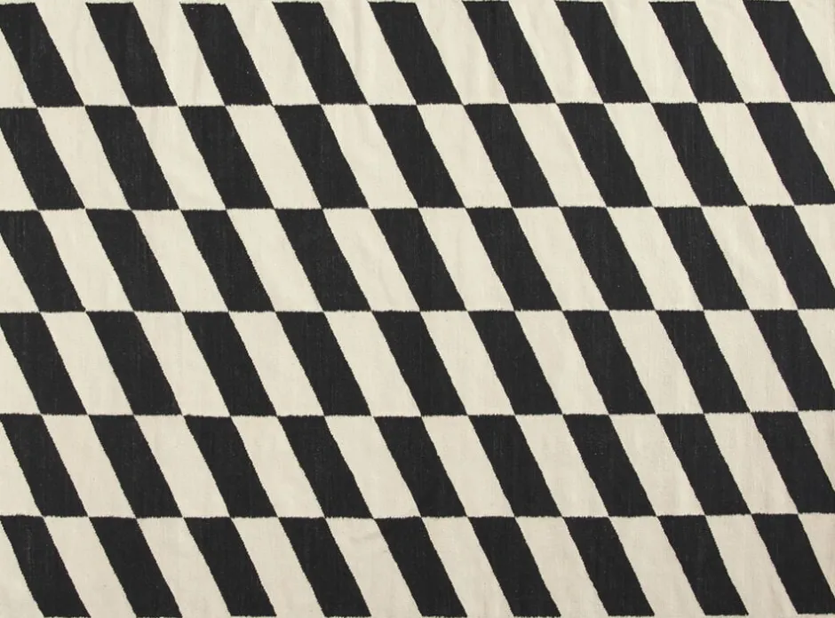 Gulvtæpper<Hay Shift Kelim Rug-W170 x L240-Black