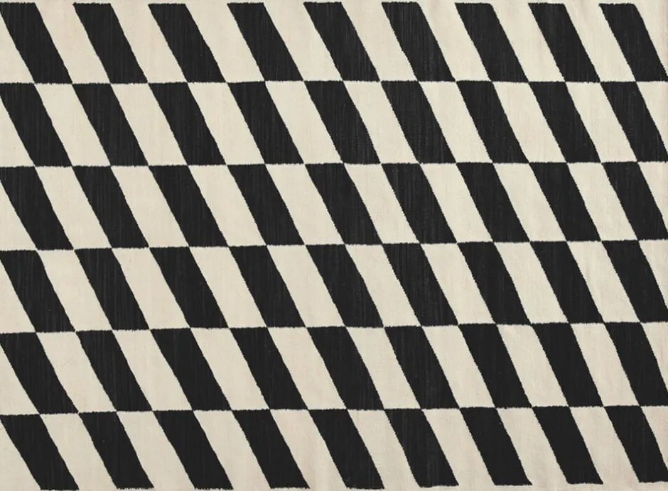Gulvtæpper<Hay Shift Kelim Rug-W140 x L200-Black