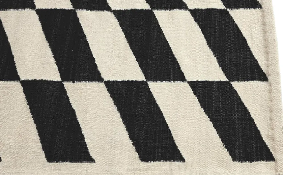 Gulvtæpper<Hay Shift Kelim Rug-W140 x L200-Black