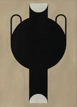 Plakater & Rammer<Poster & Frame Silhouette Of A Vase 07 Brun