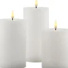 Elektriske Julelys<Sirius Sille Exclusive 3stk sæt, Ø7,5x10/12,5/15cm, Hvid