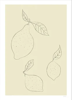 Plakater & Rammer<Poster & Frame SIMPLE LEMON Flerfarvet