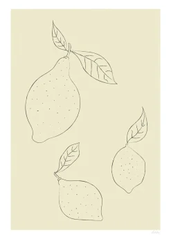 Plakater & Rammer<Poster & Frame SIMPLE LEMON Flerfarvet