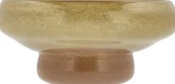 Vaser & Urtepotteskjulere<Villa Collection Skål Styles 22 x 9,5 cm Gul/Amber Glas