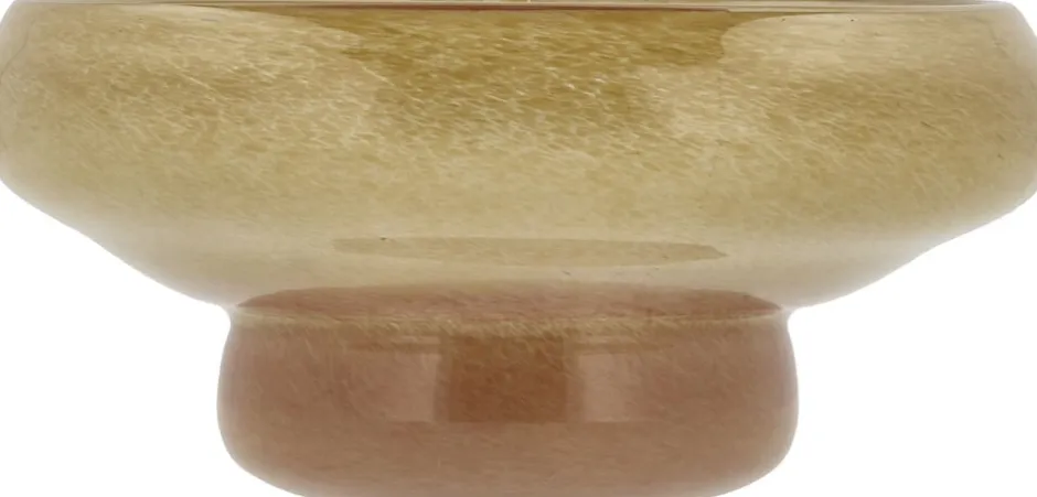 Vaser & Urtepotteskjulere<Villa Collection Skål Styles 22 x 9,5 cm Gul/Amber Glas