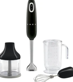 Køkkenmaskiner<SMEG HBF03BLEU stavblender sort